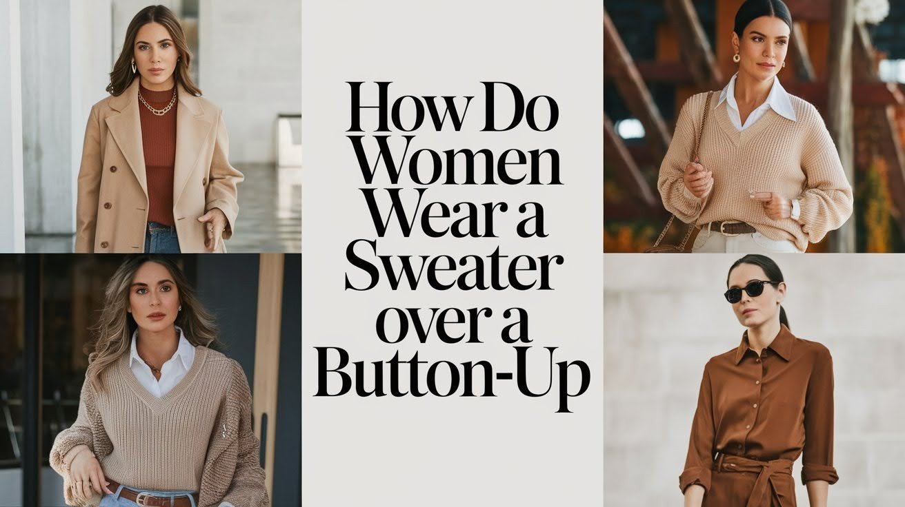 How Do Women Wear a Sweater Over a Button-Up